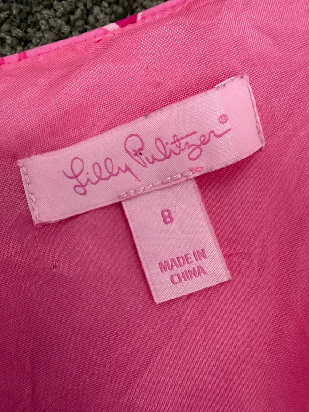 Lilly Pulitzer Dress Wm 8 Pink Floral Strapless Mini Preppy Summer Vibrant Cute - Picture 6 of 9